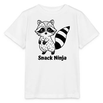 Waschbär Silent Gourmet - Stanley/Stella Kinder T-Shirt MINI CREATOR  - Weiß - Vorne - Maike (125cm)