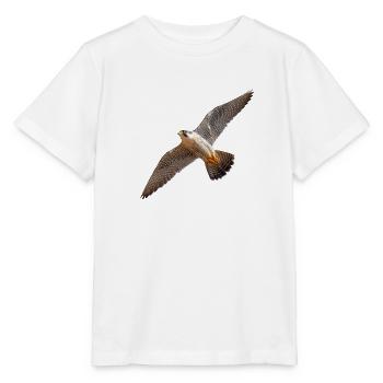 Wanderfalke im Gleitflug – Kraft & Präzision - Stanley/Stella Kinder T-Shirt MINI CREATOR  - Weiß - Vorne - Maike (125cm)