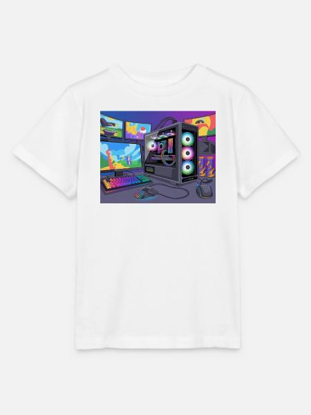 Farbenfrohes RGB-Gaming-Setup - Stanley/Stella Kinder T-Shirt MINI CREATOR  - Weiß