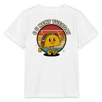 CU Next Tuesday Taco Retro Funny - Stanley/Stella Kinder T-Shirt MINI CREATOR  - Weiß - Vorne - Maike (125cm)