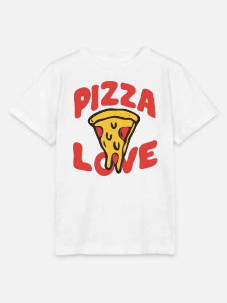 Pizza Love Slice Illustration - Stanley/Stella Kinder T-Shirt MINI CREATOR - Weiß