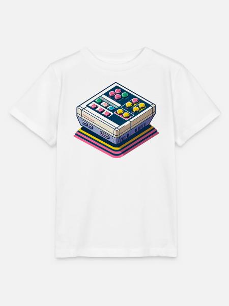 Retro Spielkonsole Pixelkunst - Stanley/Stella Kinder T-Shirt MINI CREATOR - Weiß