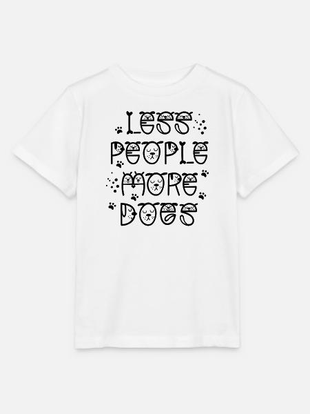 Less_people_more_dogs - Stanley/Stella Kinder T-Shirt MINI CREATOR  - Weiß