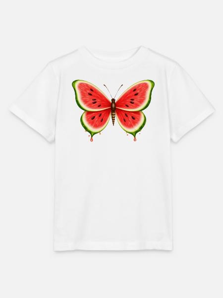 Sommerlicher Melonen-Schmetterling - Stanley/Stella Kinder T-Shirt MINI CREATOR - Weiß