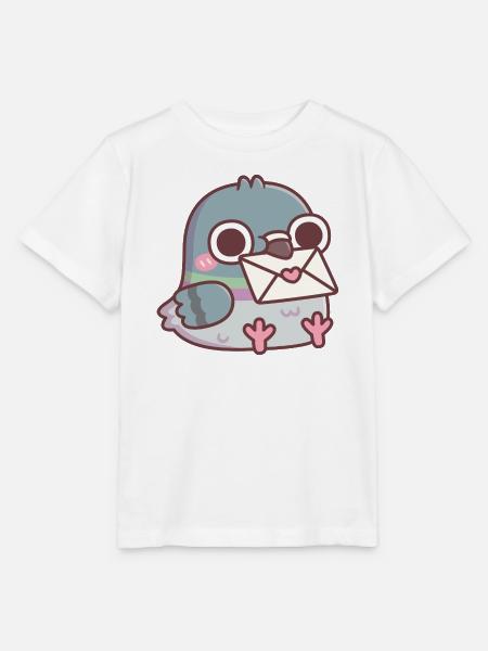 Süße Taube mit Liebesbrief - Stanley/Stella Kinder T-Shirt MINI CREATOR  - Weiß