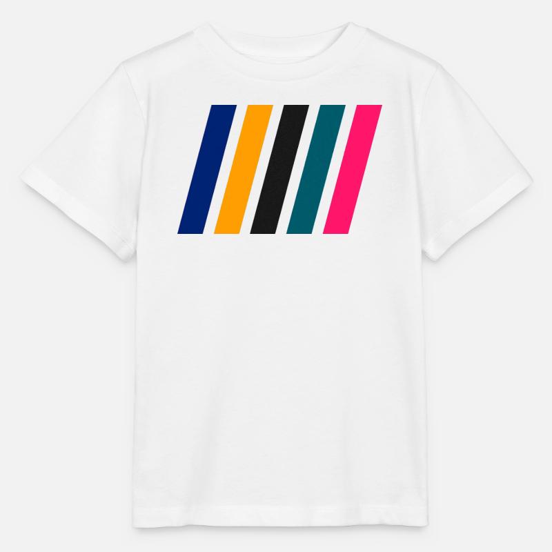 BANDES DE COULEUR I - T-shirt bio MINI CREATOR Stanley/Stella Enfant - blanc