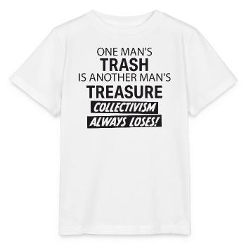 Individual Triumphs Over Collectivism Saying - Stanley/Stella MINI CREATOR Kids’ T-Shirt - white - Front - Maike (125cm)