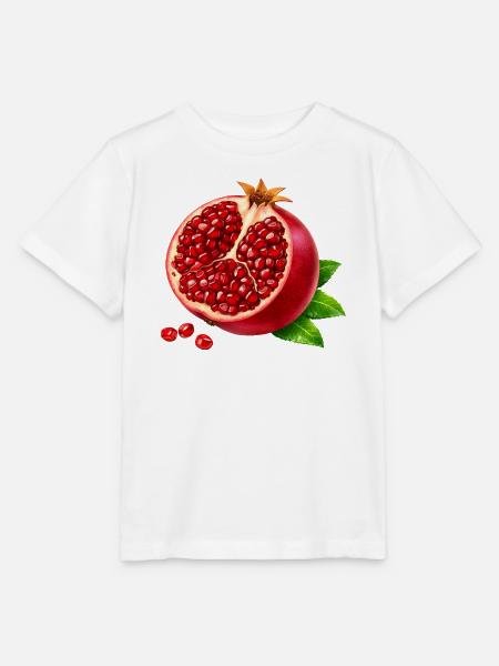 Halber Granatapfel realistisch - Stanley/Stella Kinder T-Shirt MINI CREATOR - Weiß