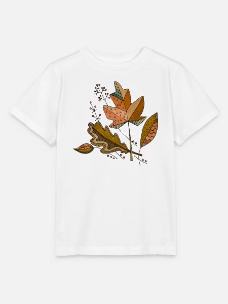 Blätter - Stanley/Stella Kinder T-Shirt MINI CREATOR - Weiß