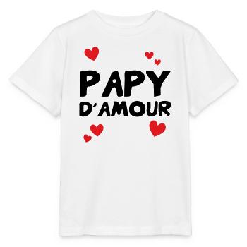 Opa der Liebe – Familien-Zärtlichkeits-Humorgeschenk - Stanley/Stella Kinder T-Shirt MINI CREATOR  - Weiß - Vorne - Maike (125cm)