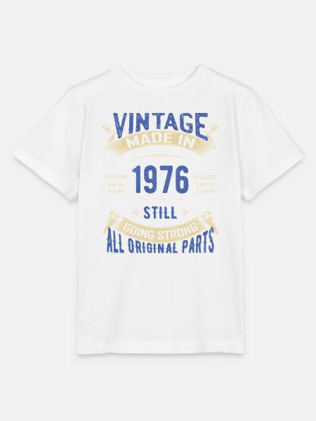 Vintage 1976 läuft immer noch stark - Stanley/Stella Kinder T-Shirt MINI CREATOR - Weiß