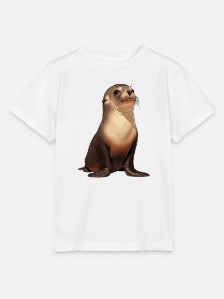 Seelöwen Seelöwe - Stanley/Stella Kinder T-Shirt MINI CREATOR - Weiß
