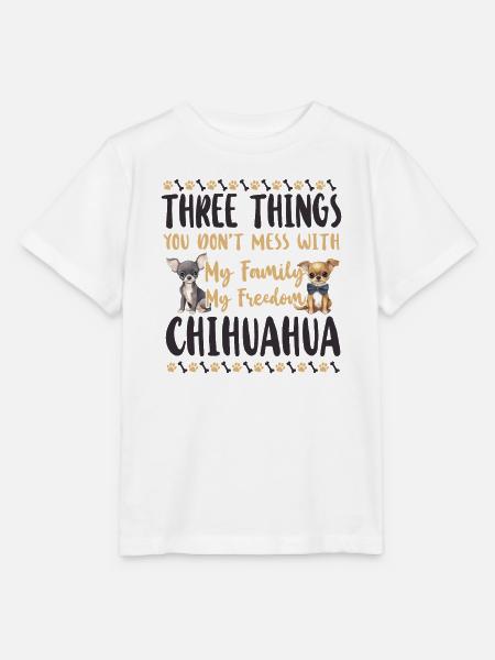 Chihuahua Chihuahueño Three Things - Stanley/Stella Kinder T-Shirt MINI CREATOR - Weiß