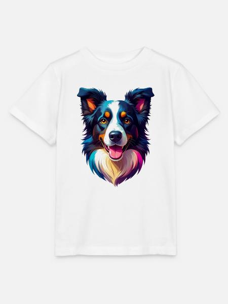 Border Collie - Stanley/Stella Kinder T-Shirt MINI CREATOR - Weiß