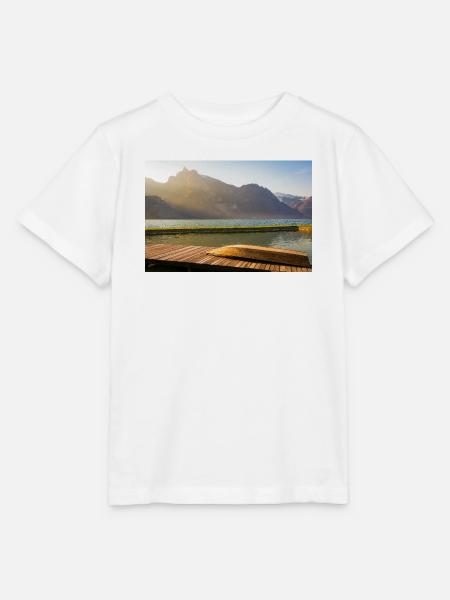 Morgen am Bergsee - Stanley/Stella Kinder T-Shirt MINI CREATOR - Weiß