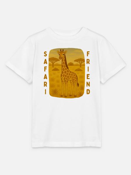 Giraffe in der goldenen Savanne - Stanley/Stella Kinder T-Shirt MINI CREATOR - Weiß