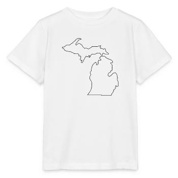 Michigan map - Stanley/Stella MINI CREATOR Kids’ T-Shirt - white - Front - Maike (125cm)