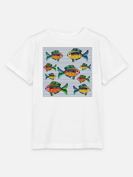 Fisch - Stanley/Stella Kinder T-Shirt MINI CREATOR  - Weiß