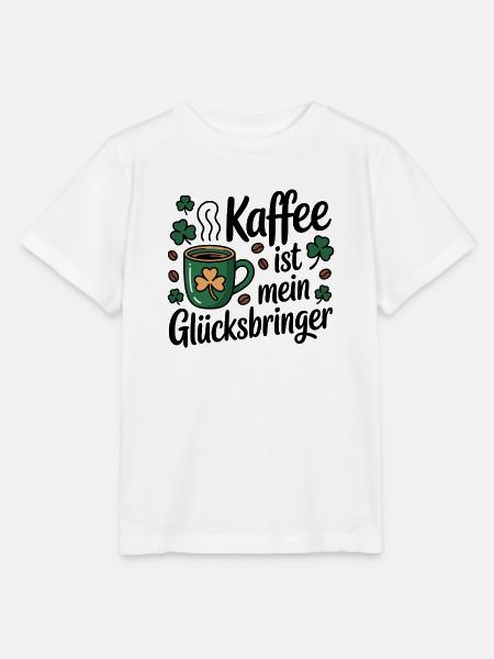 Kaffee ist mein Glücksbringer - Stanley/Stella Kinder T-Shirt MINI CREATOR - Weiß