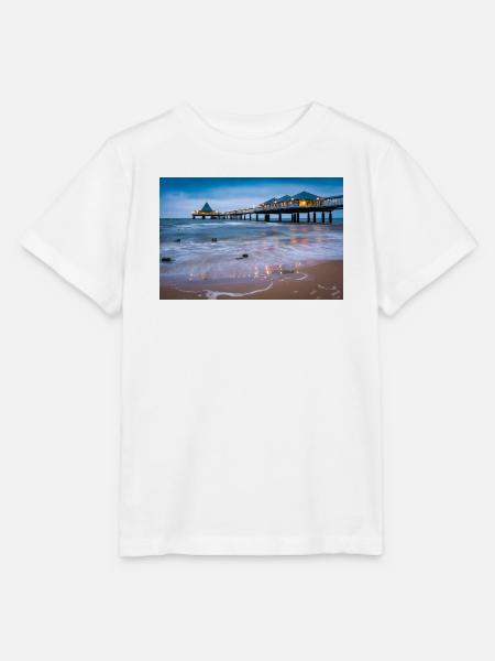 Seebrücke Heringsdorf mit Lichterglanz - Stanley/Stella Kinder T-Shirt MINI CREATOR - Weiß