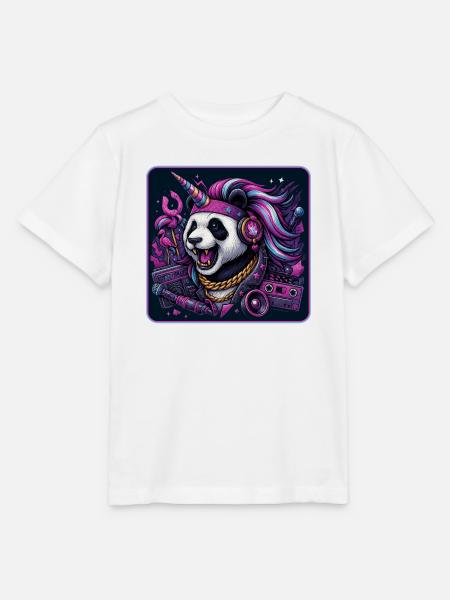 Panda Einhorn Party - Stanley/Stella Kinder T-Shirt MINI CREATOR  - Weiß