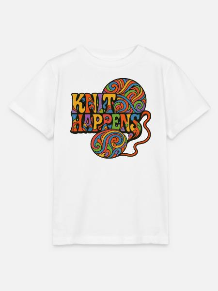 Knit Happens Psychedelische Geschichte - Stanley/Stella Kinder T-Shirt MINI CREATOR - Weiß