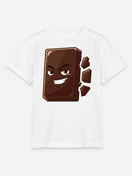 Charmanter Schoko Block mit Grinsen - Stanley/Stella Kinder T-Shirt MINI CREATOR  - Weiß