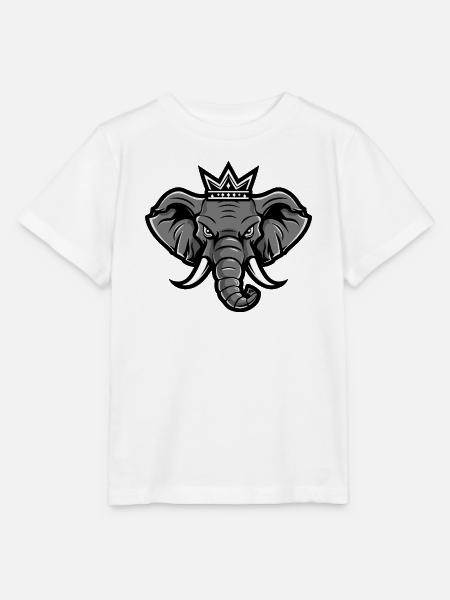 Elefant Kopf Krone - Stanley/Stella Kinder T-Shirt MINI CREATOR  - Weiß