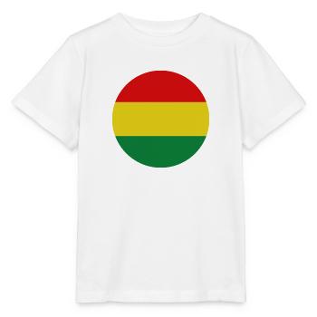 Drapeau rond bolivien - T-shirt bio MINI CREATOR Stanley/Stella Enfant - blanc - Devant - Maike (125cm)