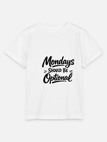 Monday should be optional weiss - Stanley/Stella Kinder T-Shirt MINI CREATOR  - Weiß
