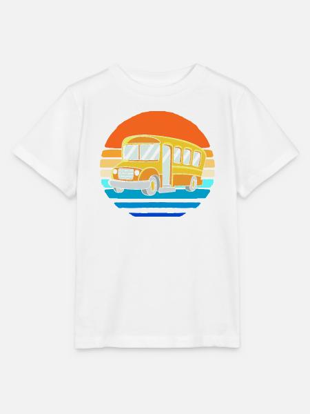 Schulbus Busfahrer Schulbusfahrer - Stanley/Stella Kinder T-Shirt MINI CREATOR - Weiß