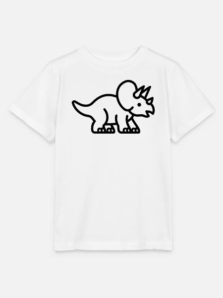 Triceratops - Stanley/Stella Kinder T-Shirt MINI CREATOR  - Weiß