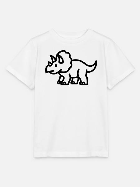 Triceratops - Stanley/Stella Kinder T-Shirt MINI CREATOR  - Weiß