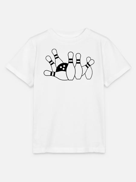 Bowlingpillen und Ball - Stanley/Stella Kinder T-Shirt MINI CREATOR - Weiß