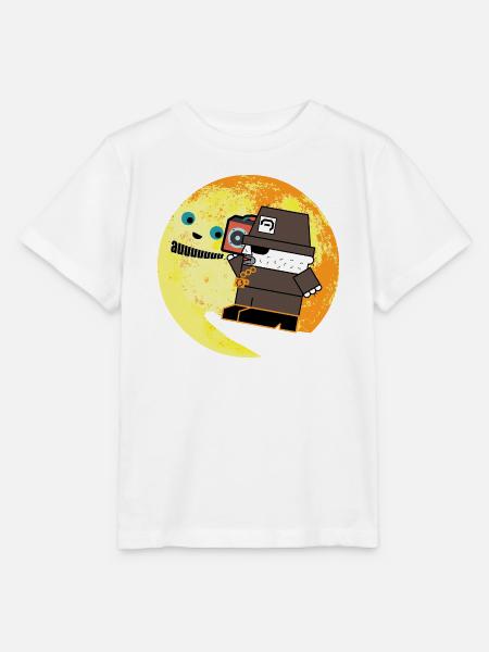 Pixel P.I. Moon Chase - Stanley/Stella Kinder T-Shirt MINI CREATOR  - Weiß