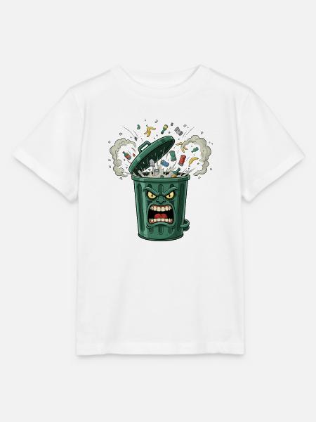 Wütender Mülleimer Chaos - Stanley/Stella Kinder T-Shirt MINI CREATOR - Weiß