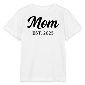 Mom Est 2025 - Stanley/Stella Kinder T-Shirt MINI CREATOR  - Weiß - Vorne - Maike (125cm)