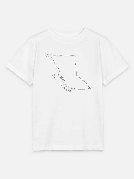 Karte von British Columbia - Stanley/Stella Kinder T-Shirt MINI CREATOR - Weiß