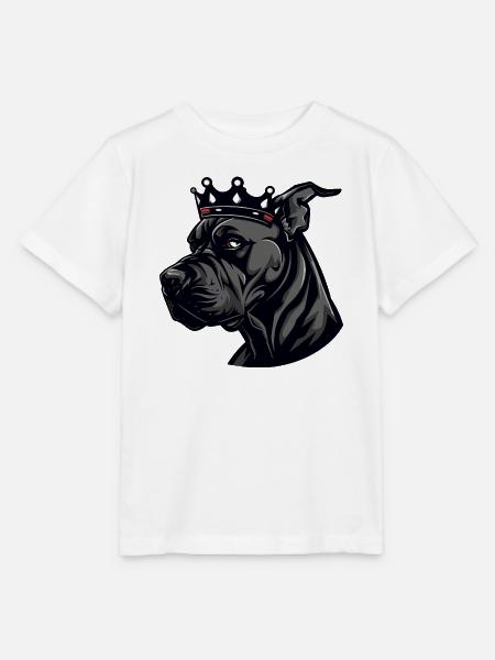 Great Dane Hund Krone - Stanley/Stella Kinder T-Shirt MINI CREATOR - Weiß