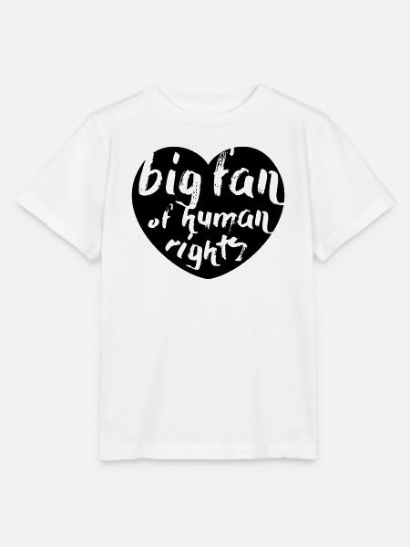 Big Fan of Human Rights - Stanley/Stella Kinder T-Shirt MINI CREATOR - Weiß
