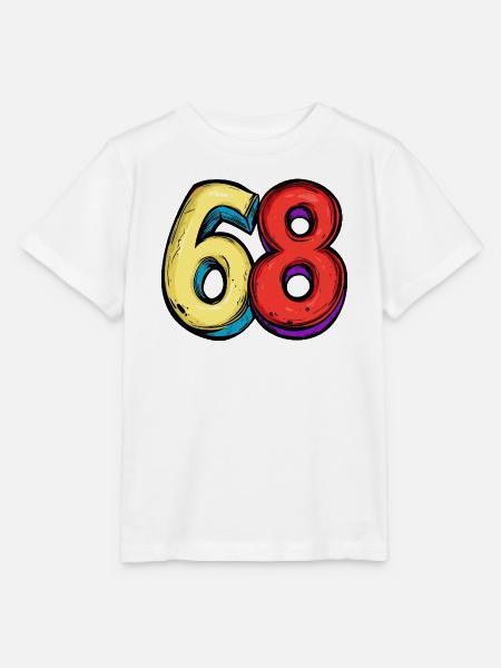 68 Zahl Bunt - Stanley/Stella Kinder T-Shirt MINI CREATOR - Weiß
