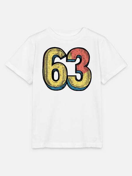 63 Zahl Bunt - Stanley/Stella Kinder T-Shirt MINI CREATOR  - Weiß