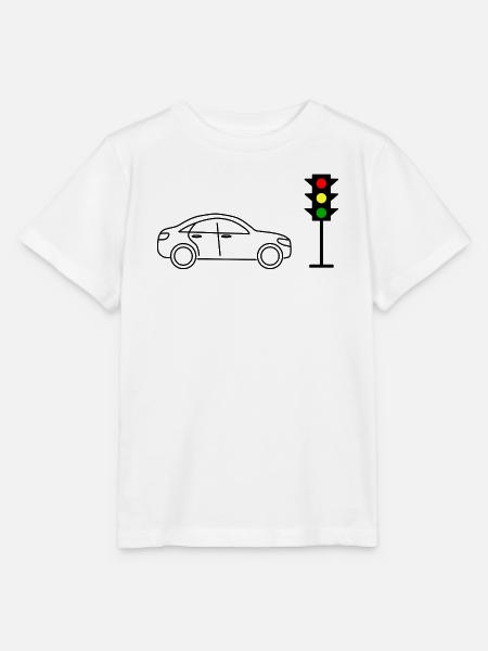 Ampel mit Auto - Stanley/Stella Kinder T-Shirt MINI CREATOR  - Weiß