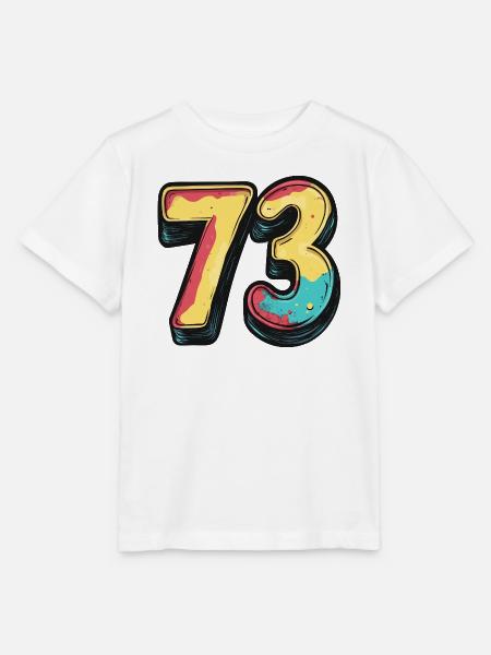 73 Zahl Bunt - Stanley/Stella Kinder T-Shirt MINI CREATOR - Weiß