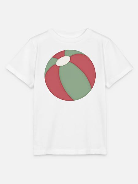 Strandball Farbblock Muster Ball - Stanley/Stella Kinder T-Shirt MINI CREATOR - Weiß
