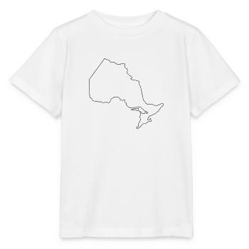Carte panoramique de l’Ontario - T-shirt bio MINI CREATOR Stanley/Stella Enfant - blanc - Devant - Maike (125cm)