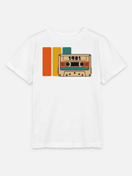Geburtstag 1981 1981 Geboren 1981 Geburtstag - Stanley/Stella Kinder T-Shirt MINI CREATOR - Weiß
