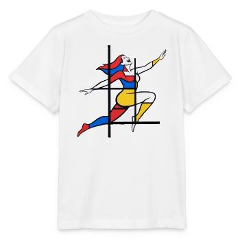 Mrs. Mondrian - Stanley/Stella Kinder T-Shirt MINI CREATOR  - Weiß - Vorne - Maike (125cm)