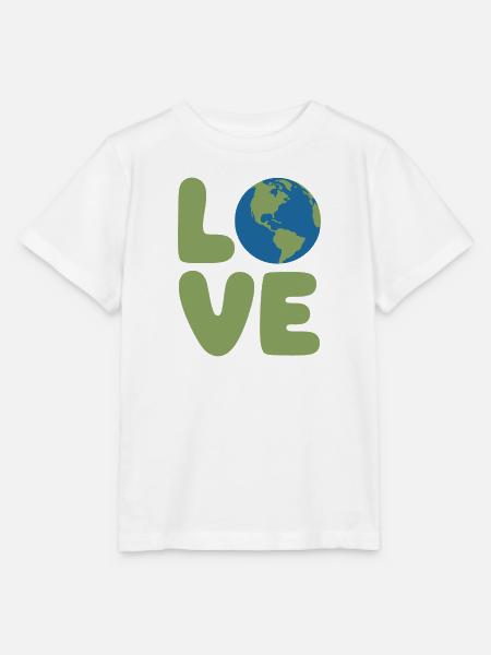 Earth Love Globe Logo - Stanley/Stella Kinder T-Shirt MINI CREATOR - Weiß