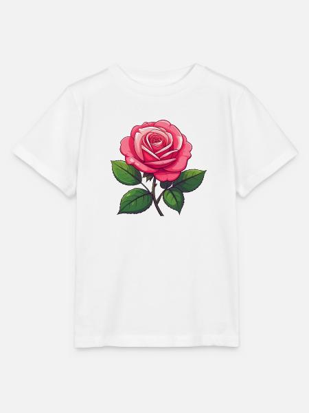Rosa Rose - Stanley/Stella Kinder T-Shirt MINI CREATOR - Weiß
